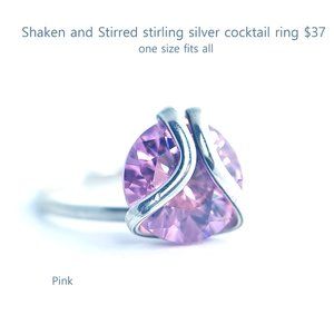 Shaken and Stirred Cocktail Ring - Pink